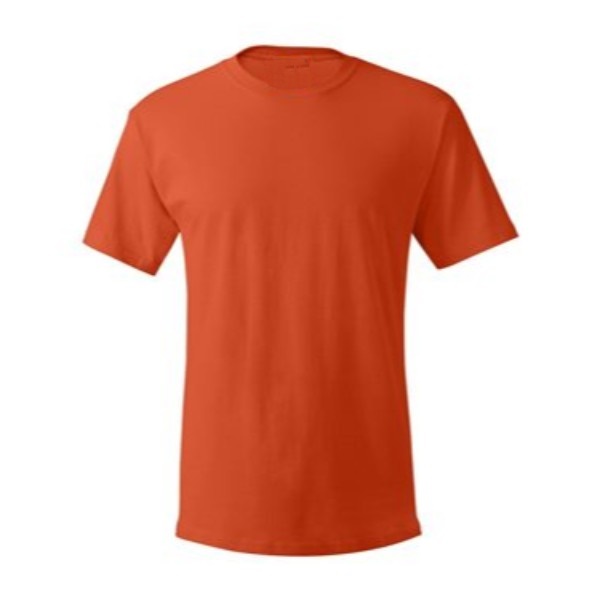 orange plain blank t shirt front